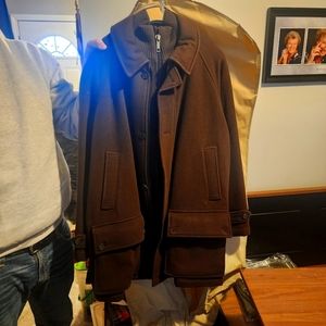 Burberry mens peacoat dark brown M